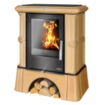 Kachlová kamna ABX Bavaria s výměníkem, kachlový sokl naturbraun